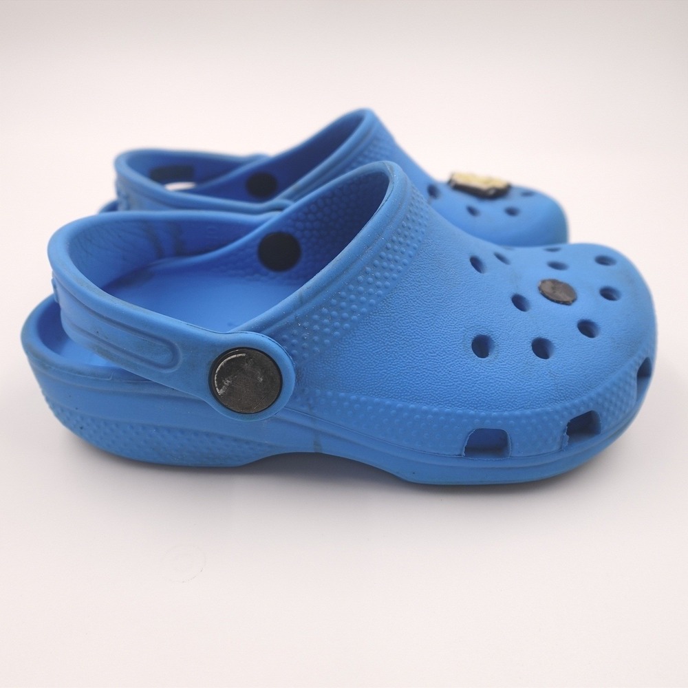 Blue Crocs Classic Clogs Casual Comfort Kids Shoes Boys 10